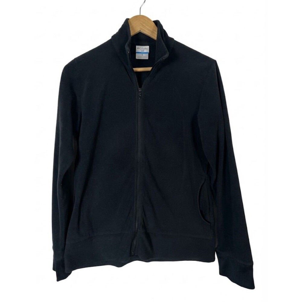 Columbia Women's Lightweight Full Zip Black Fleece Jacket - Size Medium
